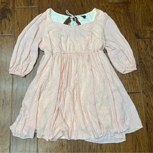 Torrid Pink Casual Sundress with Bishop Sleeves